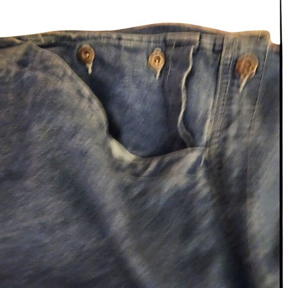 Old Navy Vtg Denim Bib Overalls Mens XL Blue Carpenter Dungarees Button Fly Y2K - Picture 14 of 16